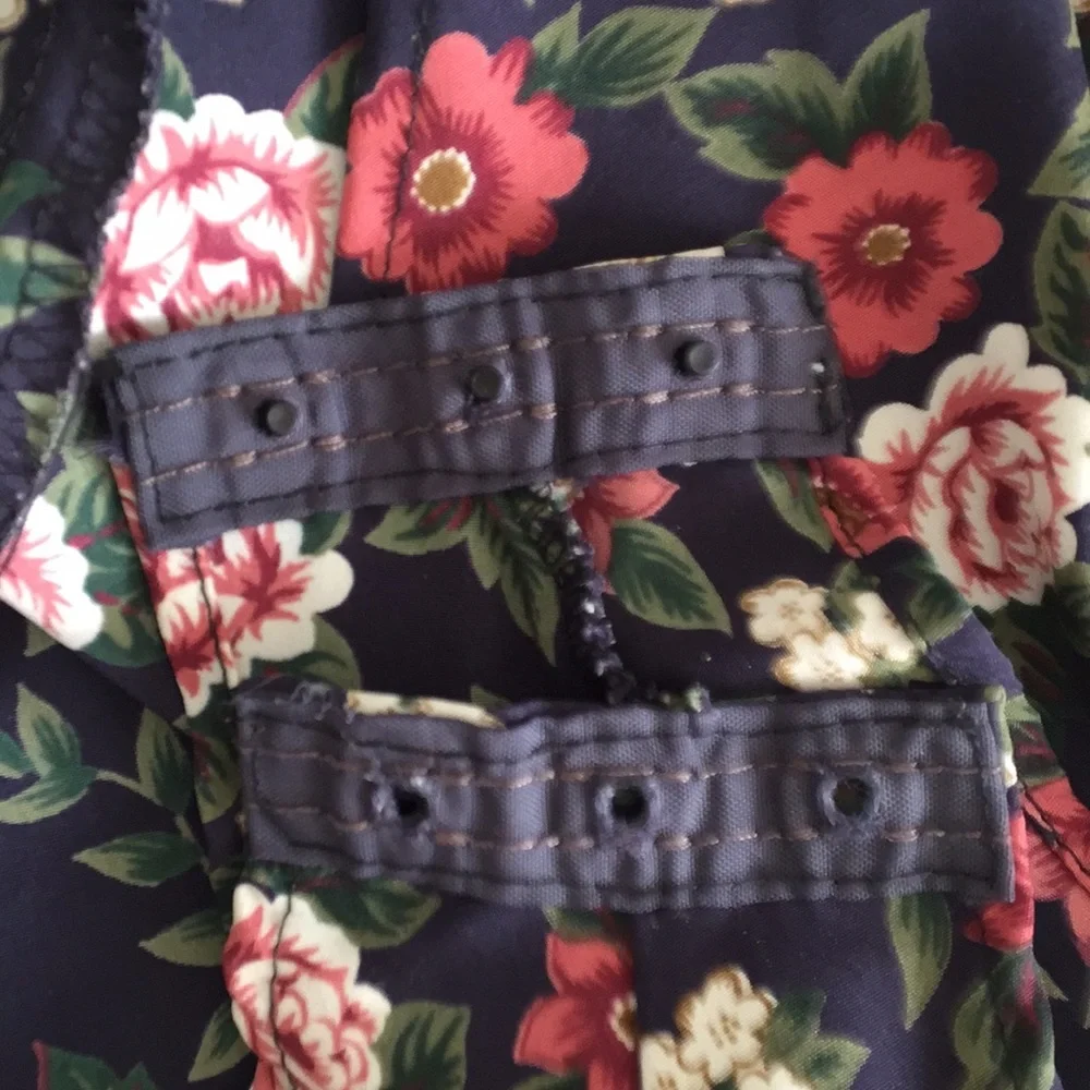 Cacique Floral Slip Dress Jumper Black Rose Print Y2K Lingerie Style Size M